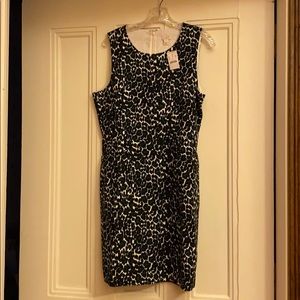J Crew Sleeveless Dress, Leopard Print size 12